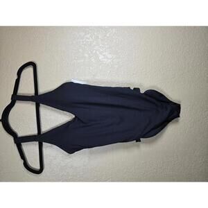 BECCA Black V-Neck One-Piece Swimsuit